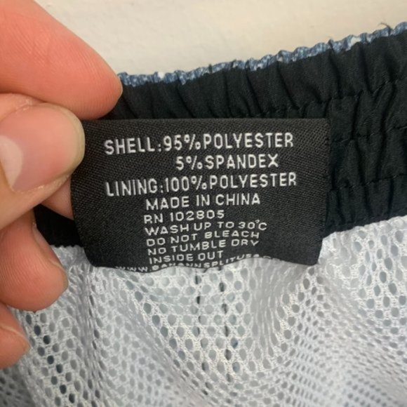 B. Split Red & Blue Colorblock Swim Trunks - Picture 4 of 6